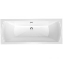 160x70 cm Cube Way Plus baignoire rectangulaire 250 l en acrylique, gauche et droite, sans pieds, blanc (CUB1600PLUS) - Siko