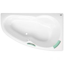 140 x 95 cm Luiza baignoire d'angle gain de place, orientation droite en acrylique, sans pieds, blanc (LU1400P) - Siko