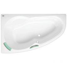 140 x 95 cm Luiza baignoire d'angle gain de place, orientation gauche en acrylique, sans pieds, blanc (LU1400L) - Siko