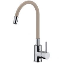 Siko - Shape Memory Kitchen Mixer Tap, Flexible Beige silicone spout ( BSLPRO290BE)