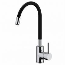 Shape Memory Kitchen Mixer Tap, Flexible Black silicone spout ( BSLPRO290C) - Siko