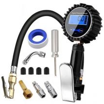 Csparkv - Digitaler Reifendruckmesser, 250 psi, hochpräziser digitaler Reifendruckmesser mit Füllpistole für pkw, lkw, suv, Motorrad, Fahrrad, mit