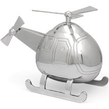 Zilverstad - Silbernes Sparschwein für Kinder, elegantes Helikopter-Geschenk Größe: 160x105x125 mm Artikelnummer: ZV6168061