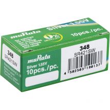 Knopfzelle 348 1.55 v 10 St. 12.5 mAh Silberoxid SR421SW-PBWW - Murata