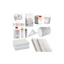 Dur hfs Kleber Kartusche Wärmedämmplatten Kamin Ofen wool Gewebe 250KM 1000x625x60 - Silca