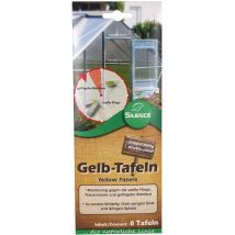 Silence Gelbtafeln – 6 beidseitig klebende Kunststofftafeln – 200 mm x 80 mm – effektive Insektenbekämpfung