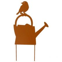 Silhouette annaffiatoio su vanga 21 x 38 cm