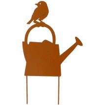 Silhouette arrosoir sur pique 21 x 38 cm