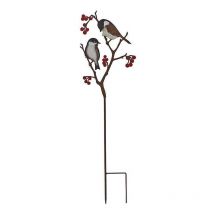 Tuteur déco oiseaux sur branches 25x1x90cm