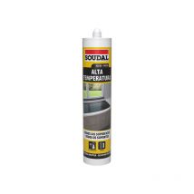Silicona neutra alta temperatura 300o negro 290 ml - Soudal