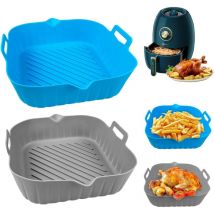 Silicone Air Fryer, 2 Pièces Moule Air Fryer, 20cm Moule Silicone air Fryer, Réutilisable Plat Silicone air Fryer, Air Fryer Silicone Convient pour