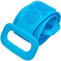 Einemgeld - Silicone Bain Corps Brosse Dos Scrubber Serviette De Douche Sangle Exfoliante Longue Poignée Gommage Ceinture Bleu
