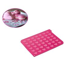 Tappeto silicone 42 macarons cuore Silikomart MAC03