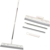 SNQ - Silikon-Bodenabzieher, Abnehmbarer Wasserabzieher-Schrubber, Schaummopp zur Wasserreinigung, Bodenabzieher-Mopp mit Gummi-Teleskopgriff,