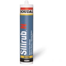 Soudal Silirub N Silicone Neutre Blanc - SILIRUB N - Silicone neutre de type oxime