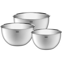 Silit Set Di 3 Ciotole Da Cucina In Acciaio Inox, Multifunzione, Ciotola Per Insalata, Ciotola Da Servizio, Impilabile