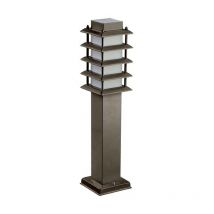 Leds-c4 - Forlight Siljan - 1 Light Outdoor Bollard Light Brown IP55