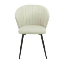 Veriaffari.it - Silla Acolchada Krid Beige con Patas de Metal Negro