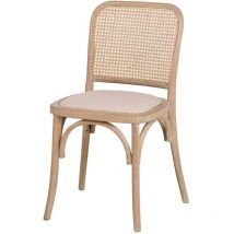 Silla Apilable Lino Abedul Natural 44x41x83 Cm