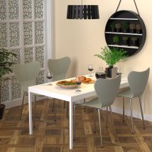 Chleby - Silla de cocina Apilable de Polipropileno - Pack 4 - Negro