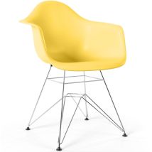 Privatefloor - Silla de Comedor - Diseño Escandinavo y Patas de Metal - Nordika