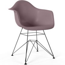 Privatefloor - Silla de Comedor - Diseño Escandinavo y Patas negras de Metal - Nordika