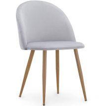 Privatefloor - Silla De Comedor - Tapizada En Terciopelo - Respaldo con Patrón - Evelyne