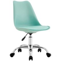 Orion91 - Silla de Escritorio Ergonómica con Ruedas Modelo Eyre de 7house , Silla Nórdica Acolchada Giratoria Moderna Altura Ajustable , Silla de