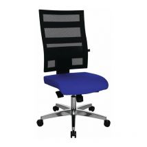 Topstar - Silla giratoria de oficina con tecnología de sincronización de puntos negro / azul 450-550 mm capacidad de carga 110 kg