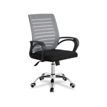 La Silla Española - Silla de estudio infantil/juvenil con asiento textil y respaldo fabricado en rejilla. Color gris. Modelo Ávila