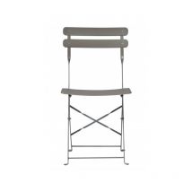 Silla de jardín plegable con estructura de hierro gris tórtola - Urbino