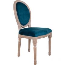 Silla de madera tapizada gris 48x46x48/96