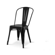 Kosmi - Silla de metal negro de estilo industrial - aspecto brillante