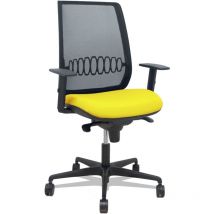 P&c - Silla Alares sincro malla negra bali amarillo brazo regulable