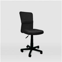 Silla de oficina Alba acabado negro. Alto: 83.5-95.5cm Ancho: 55cm Fondo: 55cm.