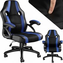 Tectake - Silla de oficina Benny - silla de escritorio tipo gamer, silla de estudio para mesa de ordenador, asiento para despacho transpirable