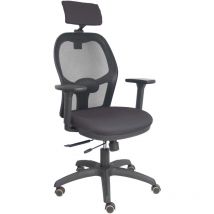 P&c - Silla Jorquera traslack malla negra asiento bali gris oscuro brazos 3D cabecero regulable
