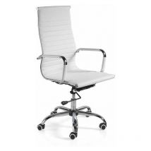 Silla despacho giratoria elevable acabado blanco, 60 cm(ancho) 108-115 cm(altura) 66 cm(fondo)