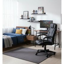 Serena - Silla de oficina Dubbo, Sillón presidencial con reposabrazos, Silla de oficina ergonómica, Cm 70x65h103/114, Negro