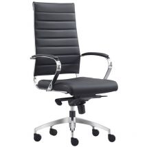 Silla de oficina Granada Negra - 100% piel