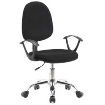 Silla de oficina negra 62x44x94 cm