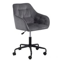Arredamento1 - Silla de oficina Norsica 475, Gris, 89x59x59cm, Con reposabrazos, Con ruedas, Mecanismo de la silla: Económico