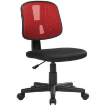 Serena - Silla de oficina Nowra, Silla de oficina operativa, Asiento de oficina ergonómico, Cm 49x43h81/93, Negro y rojo