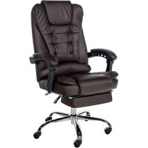 Silla de oficina Oxygen Marrón Simil cuero
