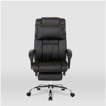 Silla de oficina Samanta en piel sintética negra. Alto: 118/125.5cm Ancho: 63.5cm Fondo: 64cm.