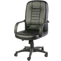 Serena - Silla de oficina Shepparton, Silla ejecutiva con reposabrazos, Silla de oficina ergonómica, Negro, Cm 56x59h104/114
