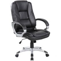 Serena - Silla de oficina Tamworth, Silla ejecutiva con reposabrazos, Silla de oficina ergonómica, Cm 69x63h105/116, Negro