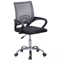Adec - Silla de escritorio giratoria Vita acabado negro/gris, 90/102 cm(alto)60 cm(ancho)60 cm(largo)