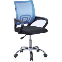 Adec - Silla de Estudio Oficina Vita Estilo Colorido en Color Azul con Reposabrazos, con Ruedas y Regulable 60x102x60 cm