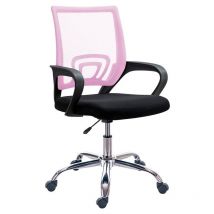 Adec - Silla de oficina Vita Negro - Rosa Vita 60cm (ancho) x 90–102cm (alto)
